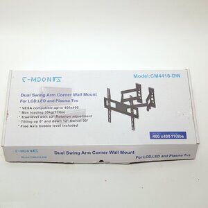 📦 For Sale: C-Mounts Dual Swing Arm Corner Wall Mount – Model CM4418-DW